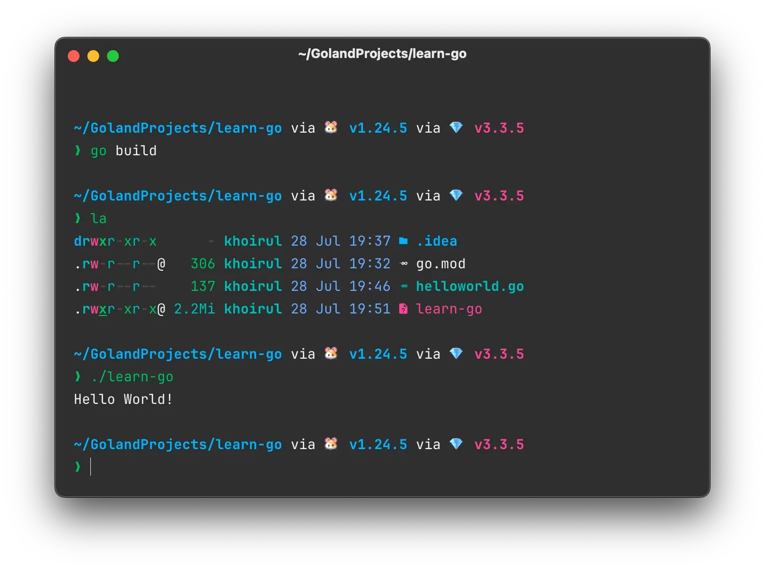 Build Go file